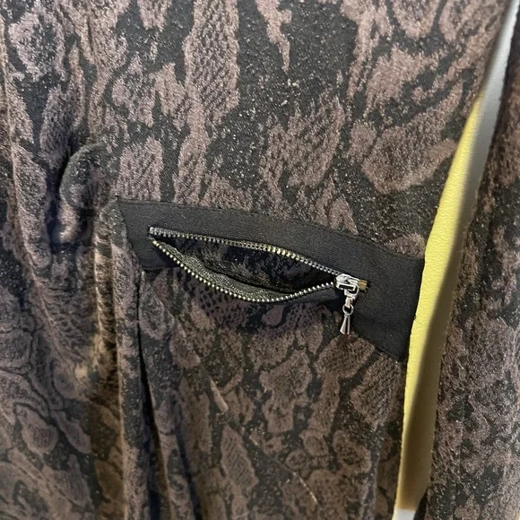 Joseph Ribkoff  Dress Snake Skin Print Black Brown Long Sleeve Size 8‎ Y2K Soft - Picture 9 of 9